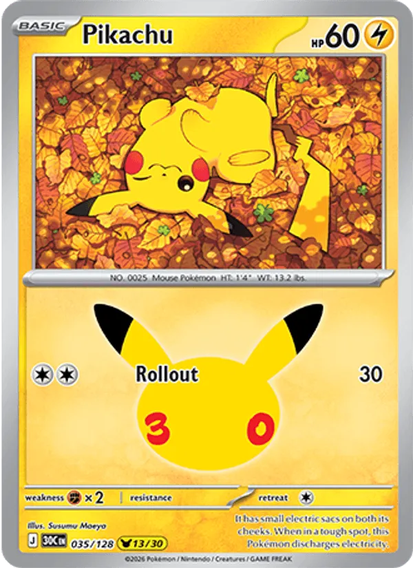 Pikachu · 30th Celebration 035/128