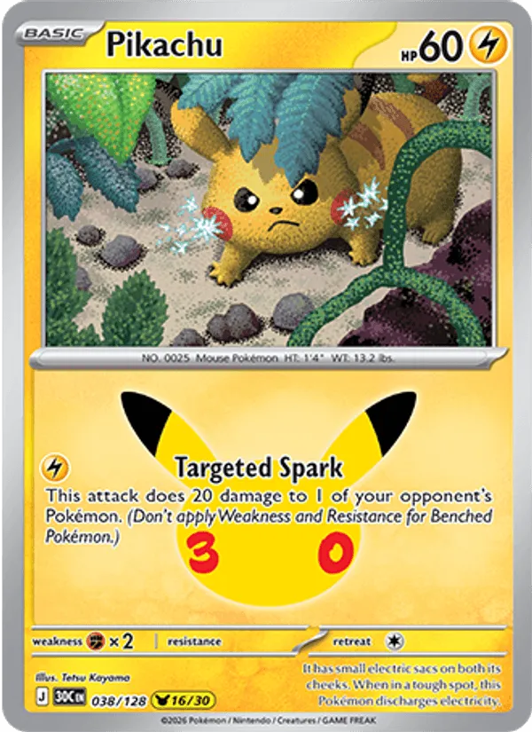 Pikachu · 30th Celebration 038/128