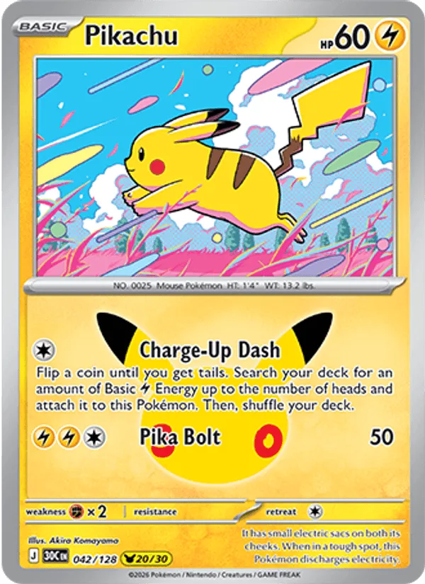 Pikachu · 30th Celebration 042/128