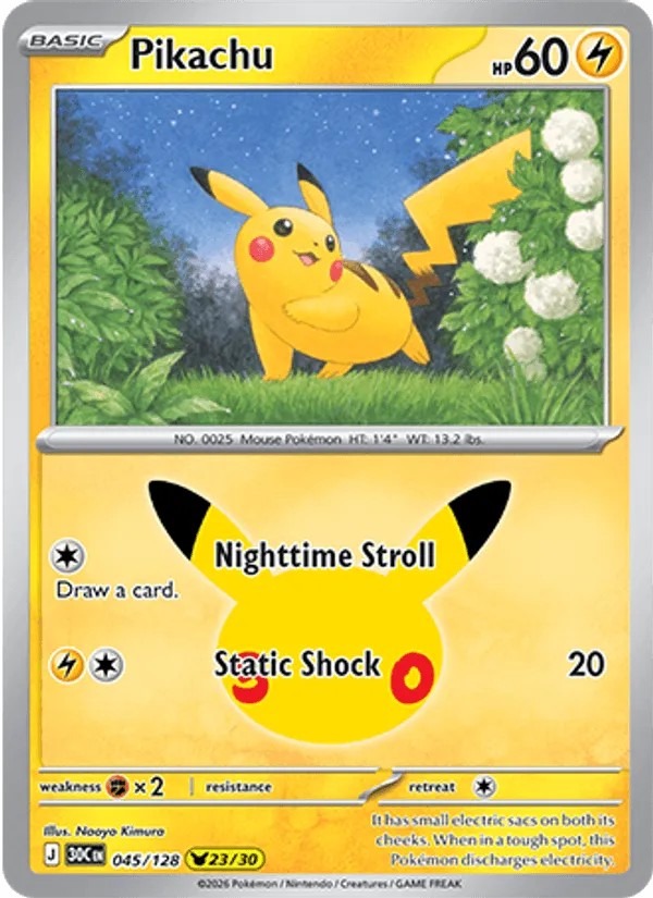 Pikachu · 30th Celebration 045/128