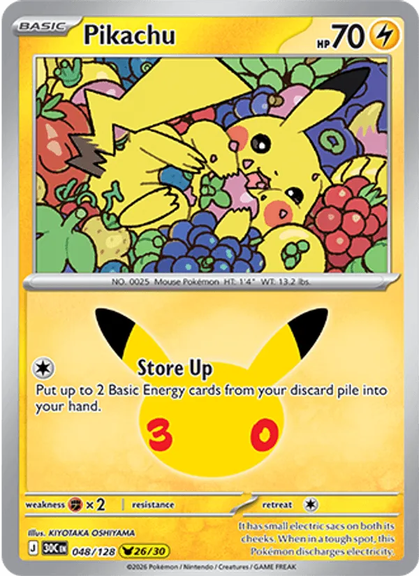 Pikachu · 30th Celebration 048/128
