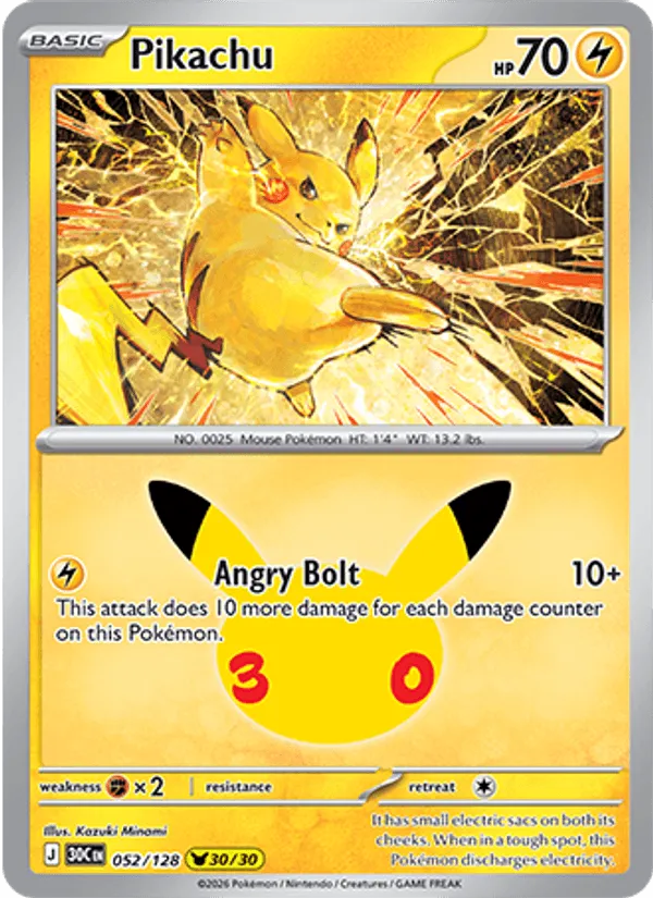 Pikachu · 30th Celebration 052/128
