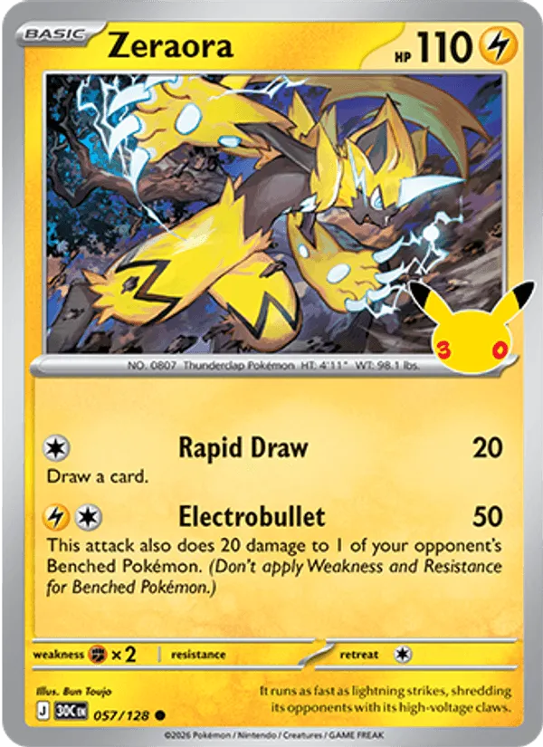 Zeraora · 30th Celebration 057/128