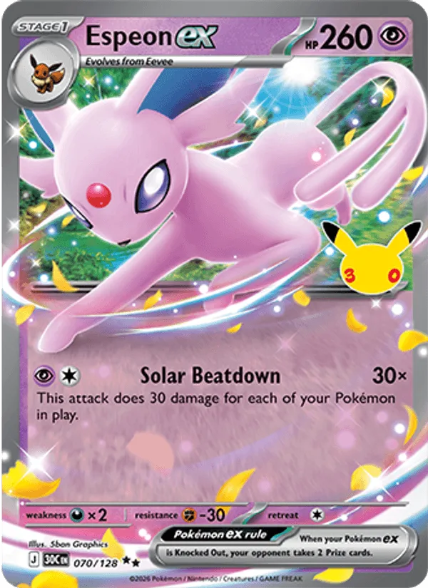 Espeon ex · 30th Celebration 070/128