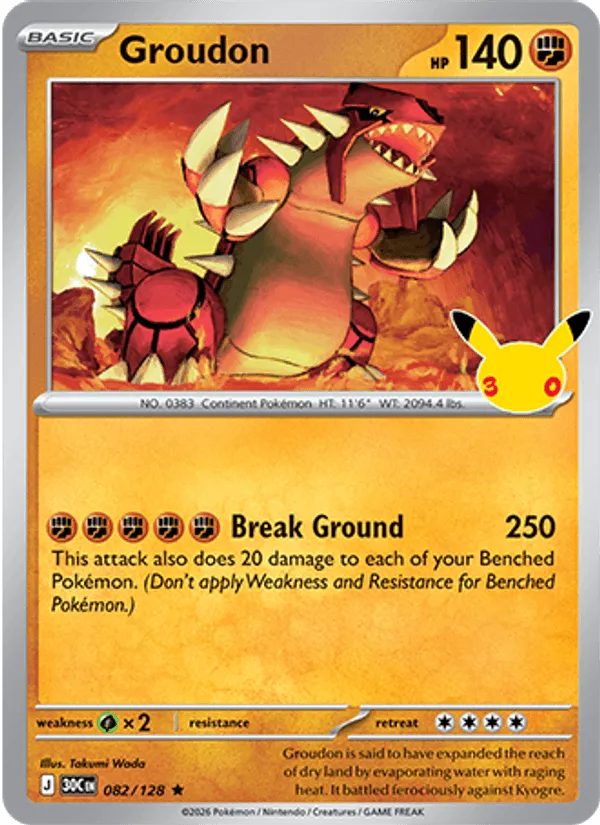 Groudon · 30th Celebration 082/128