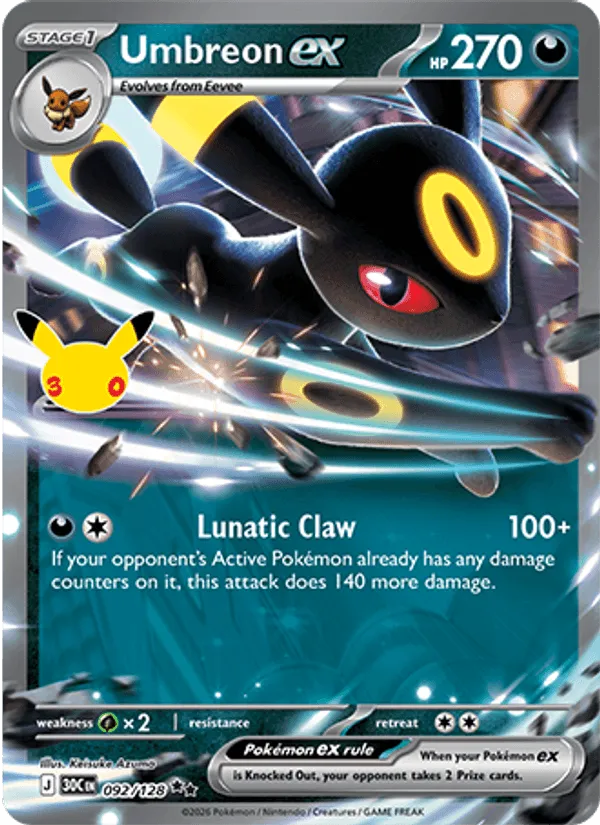 Umbreon ex · 30th Celebration 092/128