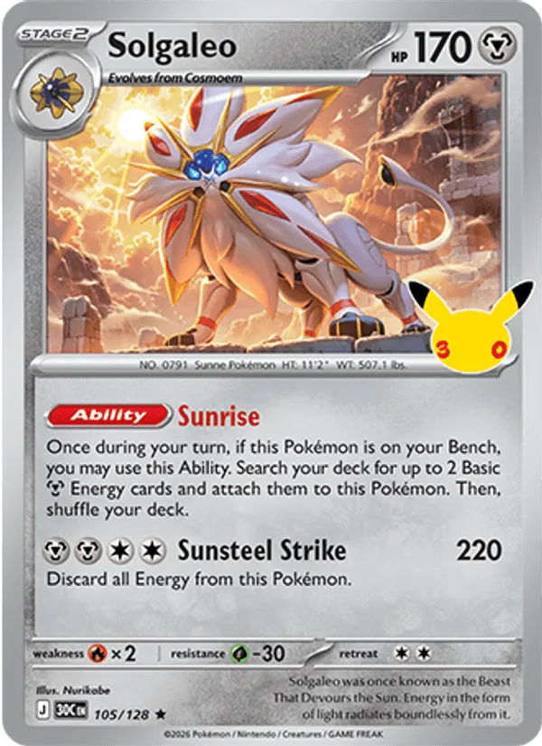 Solgaleo · 30th Celebration 105/128