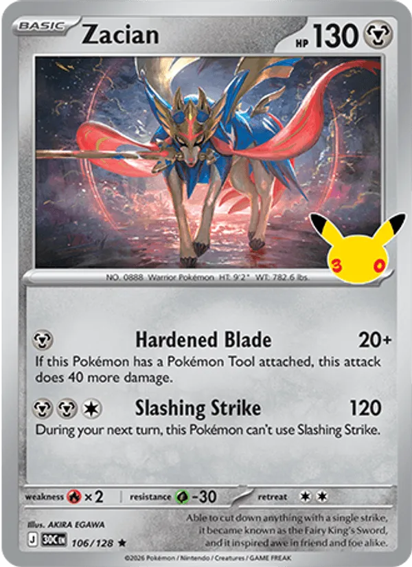 Zacian · 30th Celebration 106/128