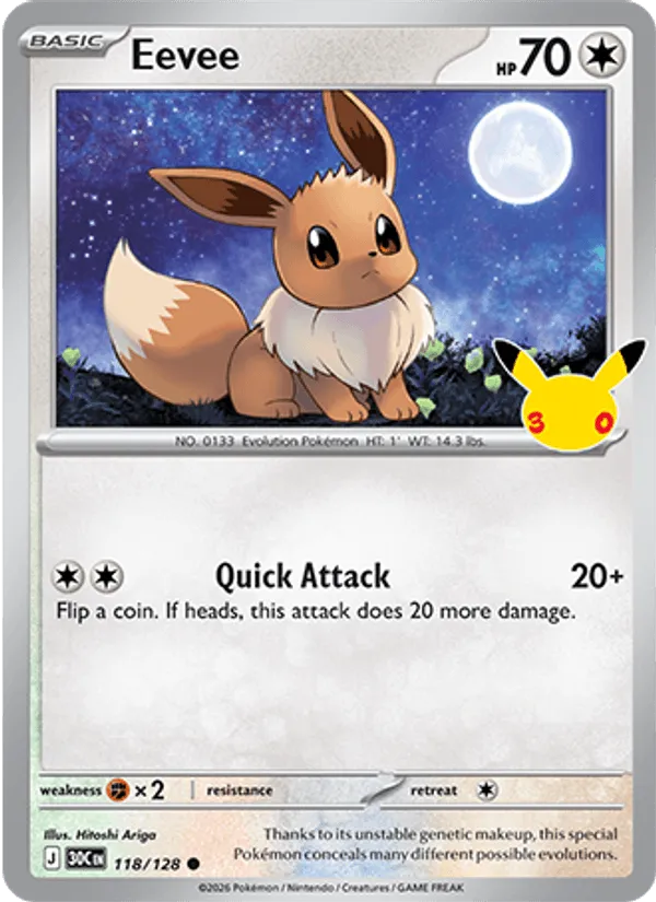 Eevee · 30th Celebration 118/128