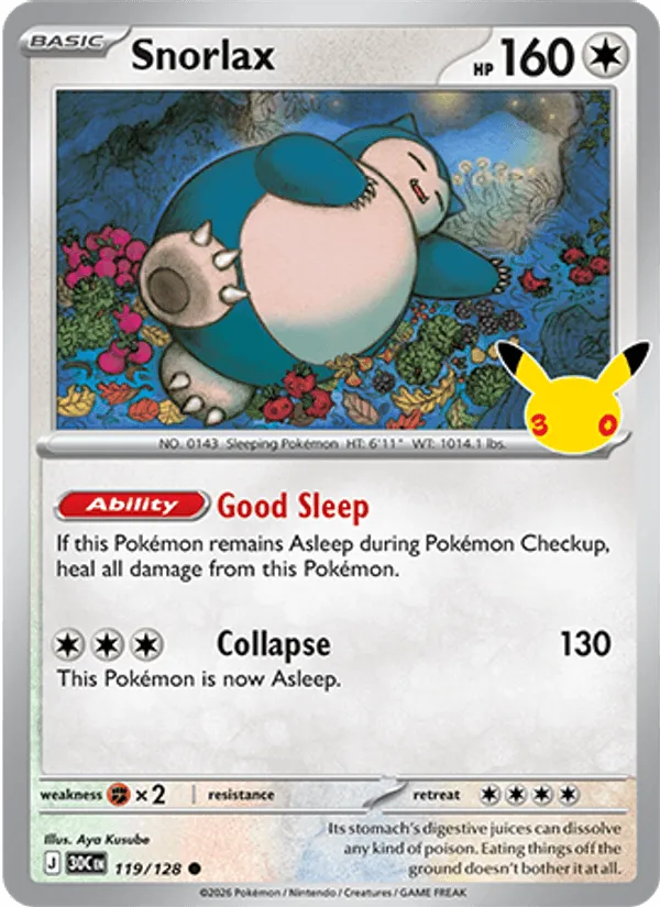 Snorlax · 30th Celebration 119/128