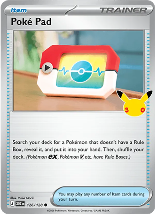 Poké Pad · 30th Celebration 126/128