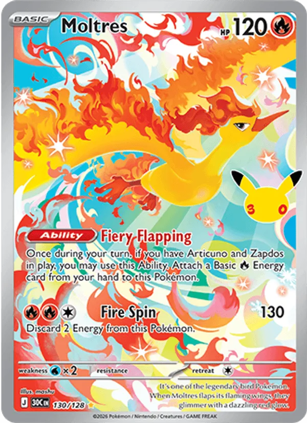 Moltres · 30th Celebration 130/128