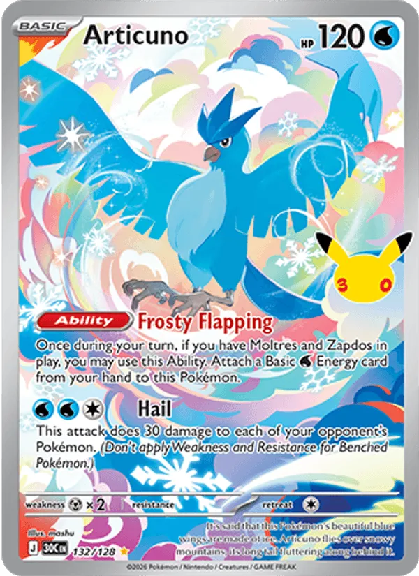 Articuno · 30th Celebration 132/128