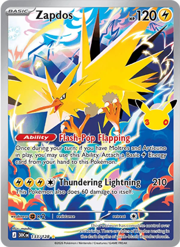 Zapdos · 30th Celebration 133/128