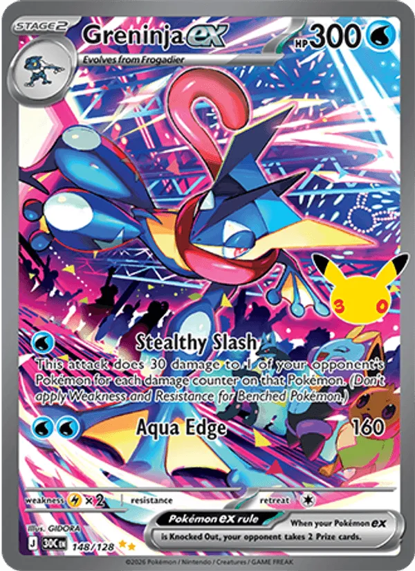Greninja ex · 30th Celebration 148/128