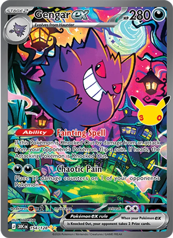 Gengar ex · 30th Celebration 154/128