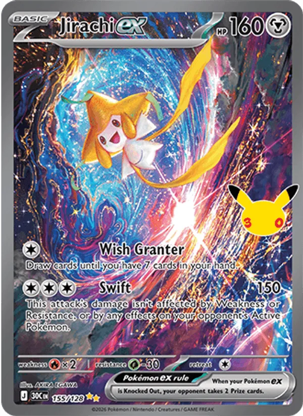 Jirachi ex · 30th Celebration 155/128