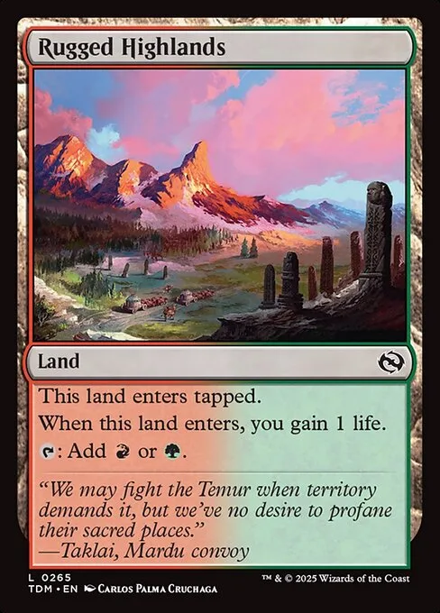 Rugged Highlands · Tarkir: Dragonstorm 265/427