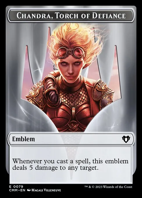 Chandra, Torch of Defiance Emblem · Commander Masters Tokens 79/81