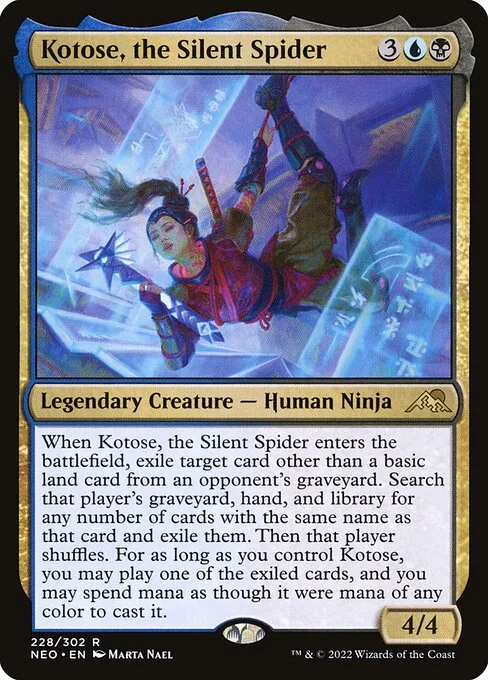 Kotose, the Silent Spider · Kamigawa: Neon Dynasty 228/531