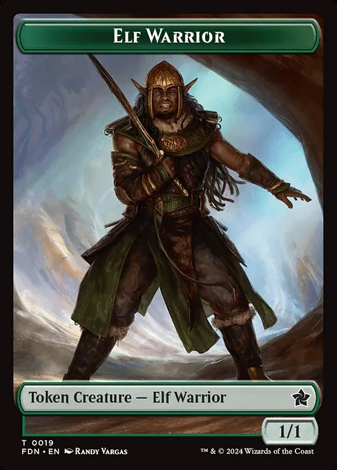 Elf Warrior · Foundations Tokens 19/33