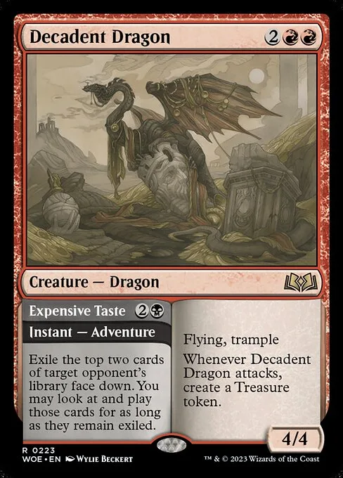 Decadent Dragon // Expensive Taste · Wilds of Eldraine 223/381