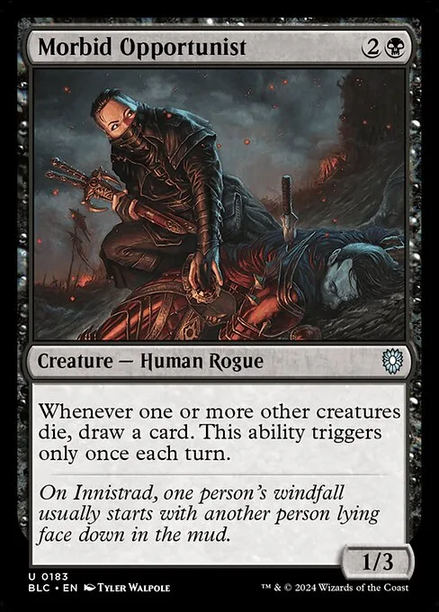Morbid Opportunist · Bloomburrow Commander 183/356