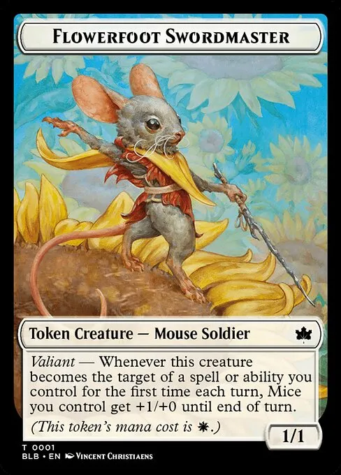 Flowerfoot Swordmaster · Bloomburrow Tokens 1/30