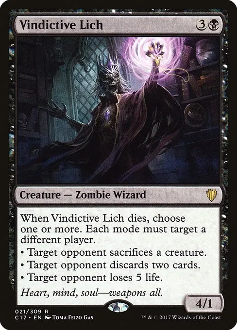 Vindictive Lich · Commander 2017 21/309