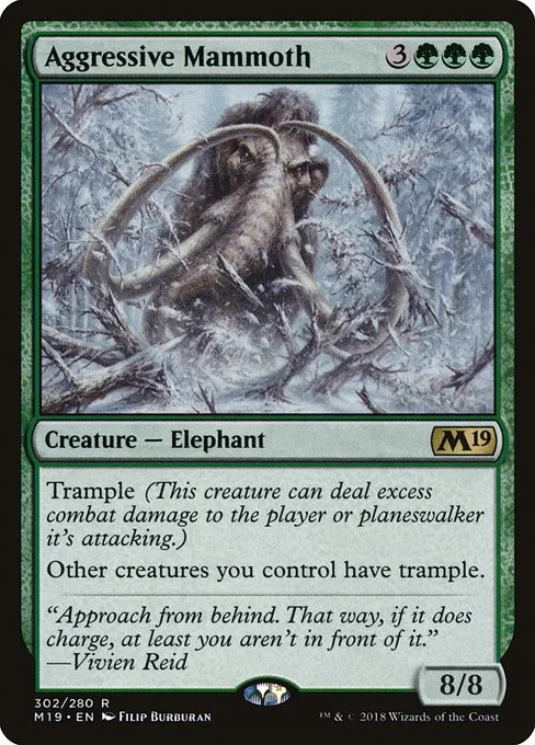 Aggressive Mammoth · Core Set 2019 302/314