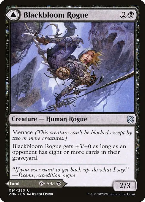 Blackbloom Rogue // Blackbloom Bog · Zendikar Rising 91/407