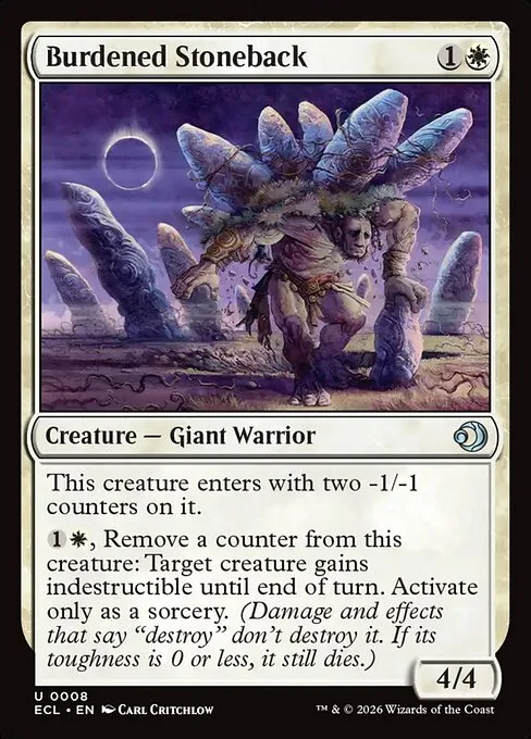 Burdened Stoneback · Lorwyn Eclipsed 8/408