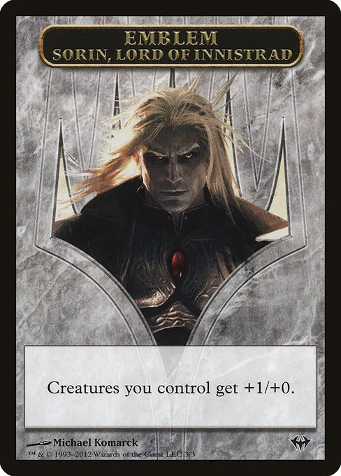 Sorin, Lord of Innistrad Emblem · Dark Ascension Tokens 3/4