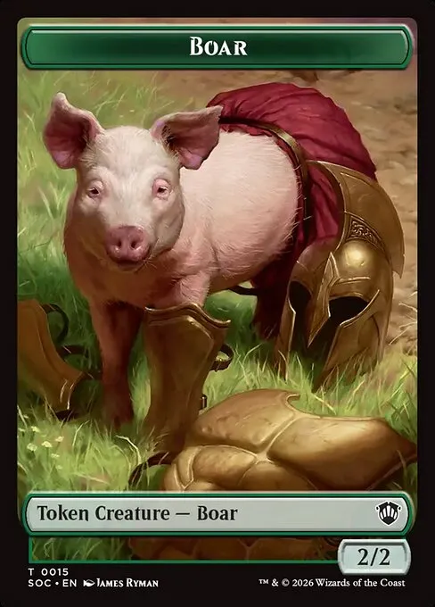 Boar · Secrets of Strixhaven Commander Tokens 15/30