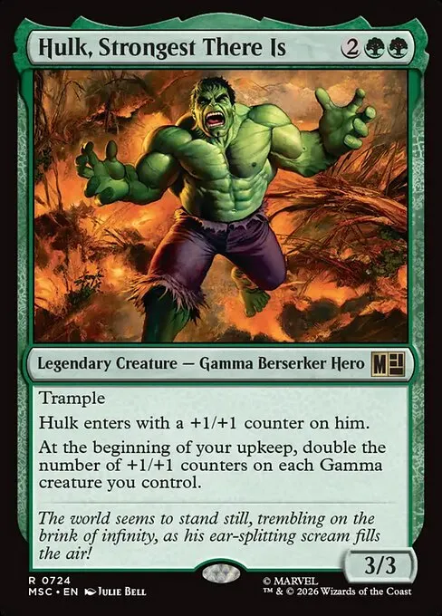 Hulk, Strongest There Is · Marvel Super Heroes Commander 724/9