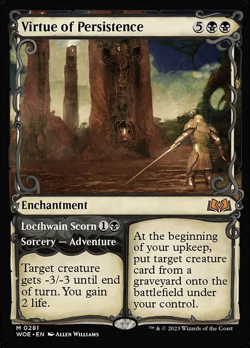 Virtue of Persistence // Locthwain Scorn · Wilds of Eldraine 281/381