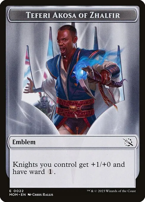 Teferi Akosa of Zhalfir Emblem · March of the Machine Tokens 22/23