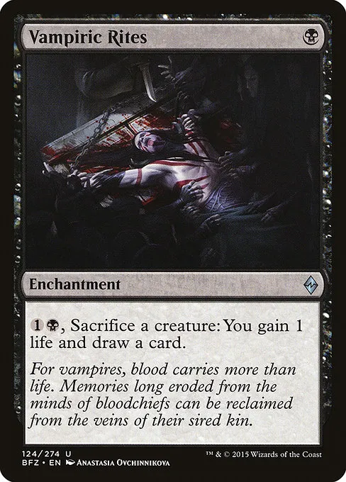 Vampiric Rites · Battle for Zendikar 124/299