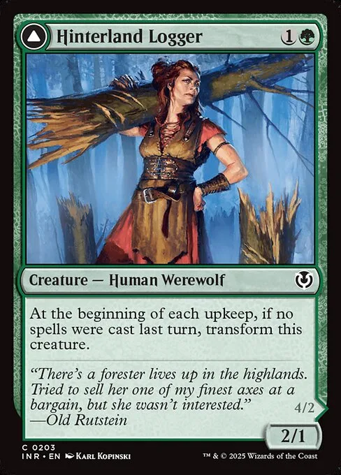 Hinterland Logger // Timber Shredder · Innistrad Remastered 203/495
