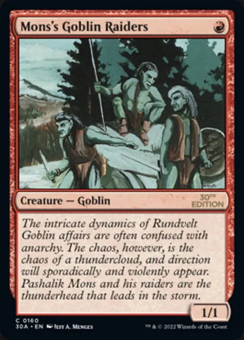 Mons's Goblin Raiders · 30th Anniversary Edition 160/594