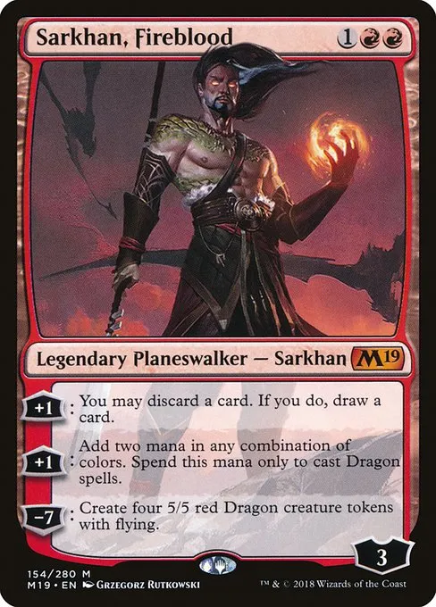 Sarkhan, Fireblood · Core Set 2019 154/314