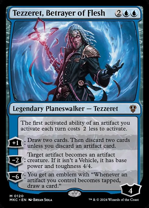 Tezzeret, Betrayer of Flesh · Murders at Karlov Manor Commander 120/358