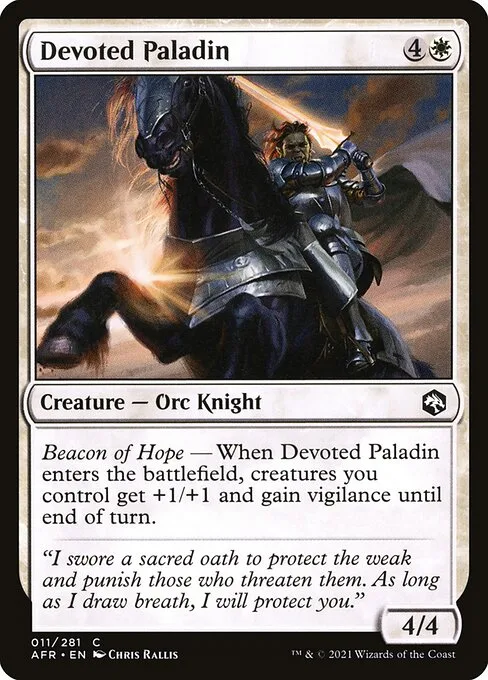 Devoted Paladin · Adventures in the Forgotten Realms 11/424