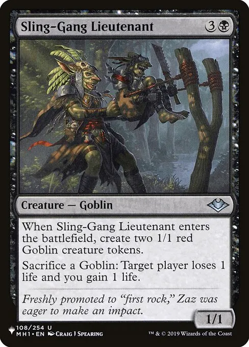 Sling-Gang Lieutenant · The List MH1-108/5050