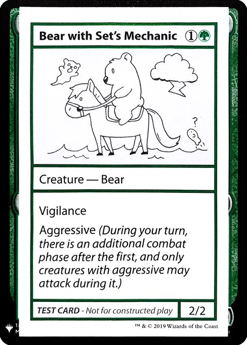 Bear with Set's Mechanic · Mystery Booster Playtest Cards 2019 71/121