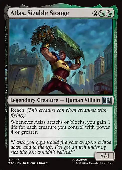 Atlas, Sizable Stooge · Marvel Super Heroes Commander 566/9