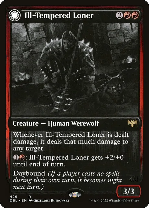 Ill-Tempered Loner // Howlpack Avenger · Innistrad: Double Feature 429/535