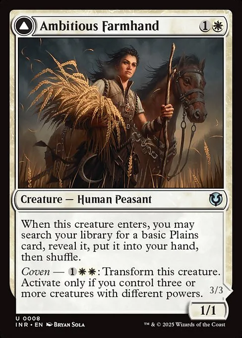 Ambitious Farmhand // Seasoned Cathar · Innistrad Remastered 8/495