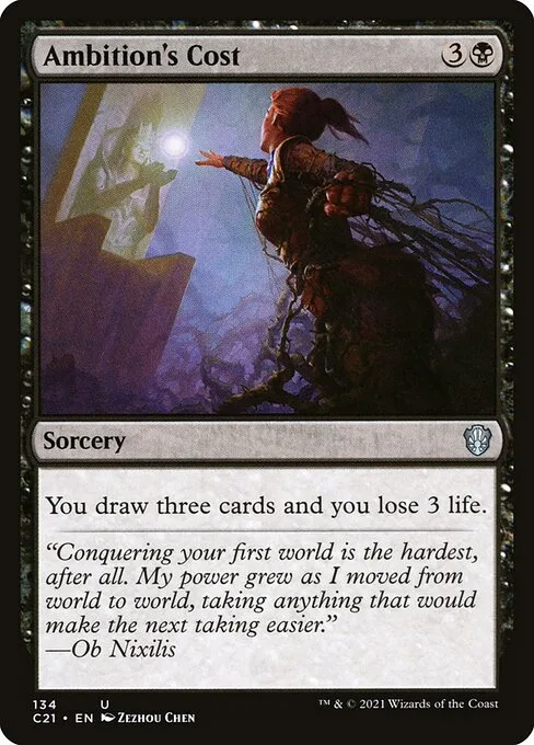 Ambition's Cost · Commander 2021 134/409