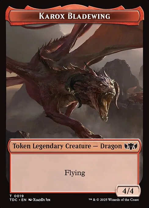 Karox Bladewing · Tarkir: Dragonstorm Commander Tokens 19/34